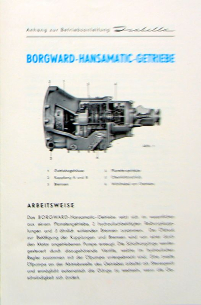 Borgward 1800 Diesel Modelprogram 1956 Carbrochure (10076)